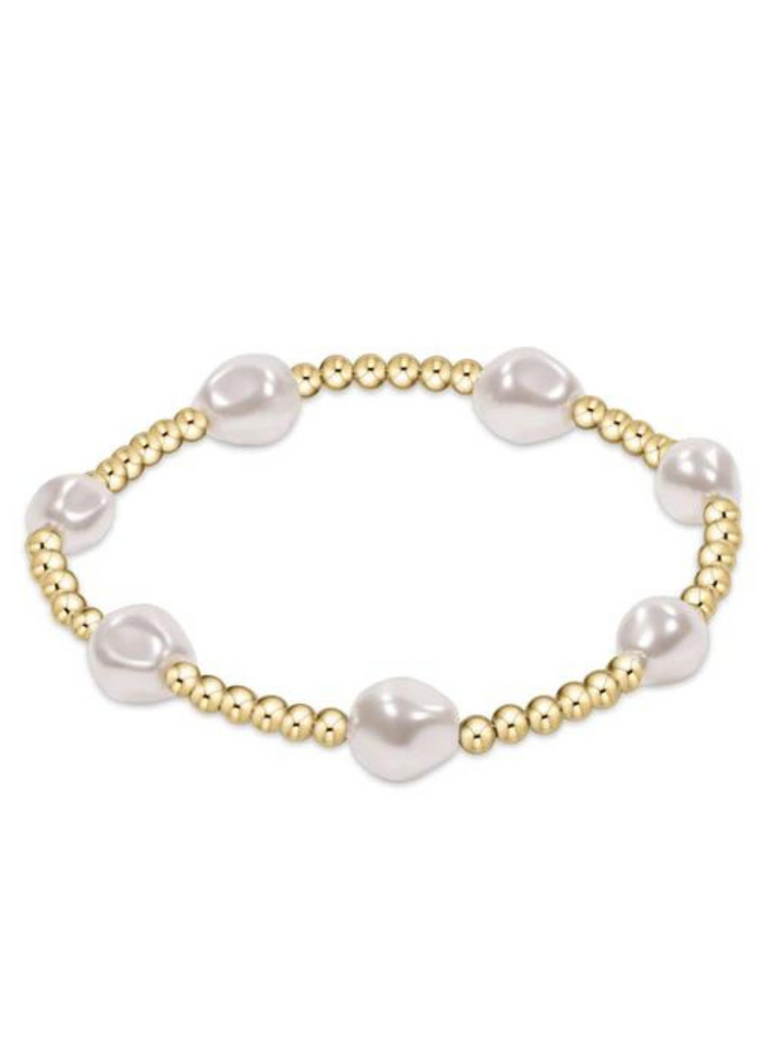 enewton Designs Admire Gold 3mm Bead Bracelet - Pearl (enewton extends)