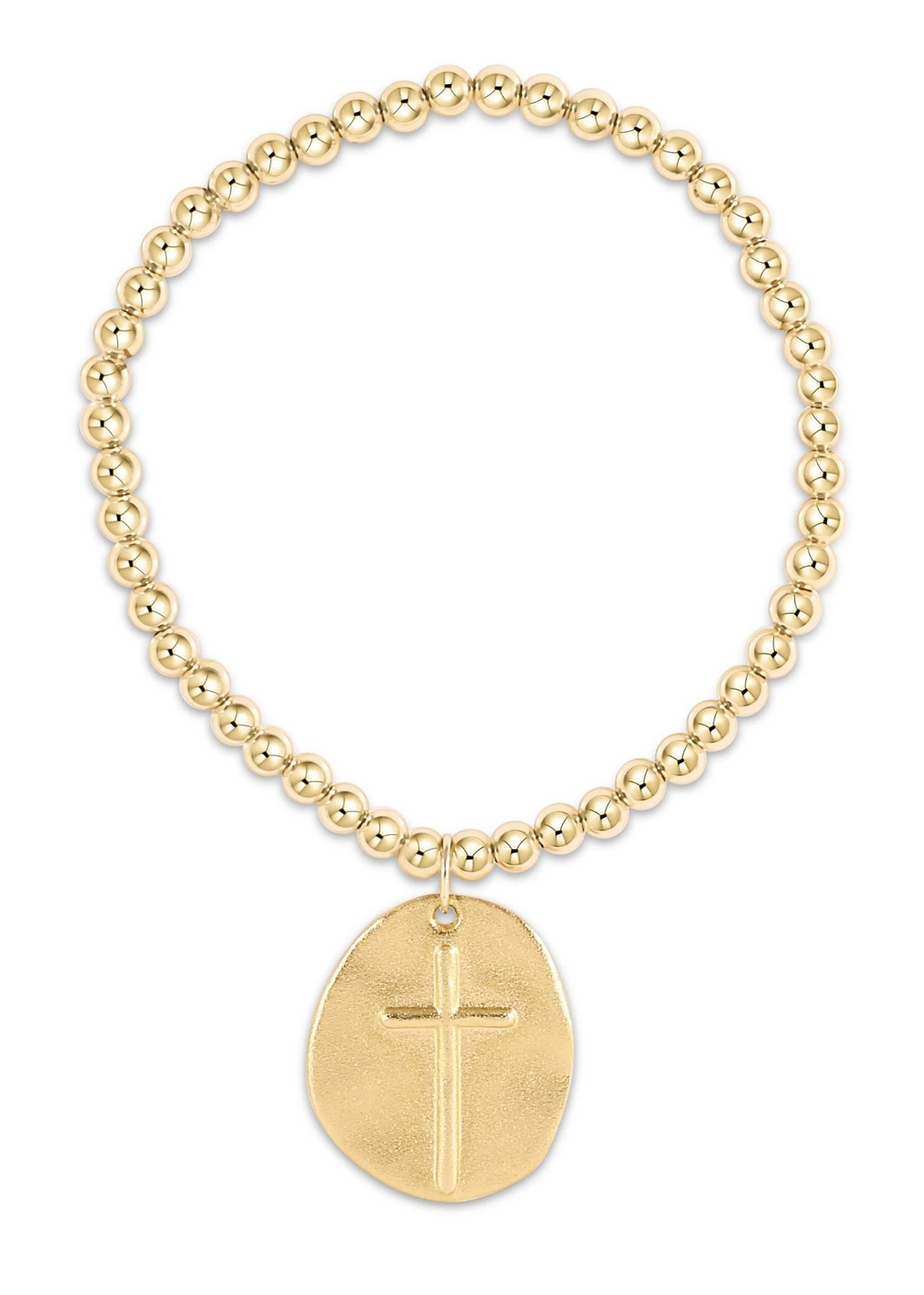 enewton Designs Classic Gold 4mm Bead Bracelet - Inspire Gold Charm