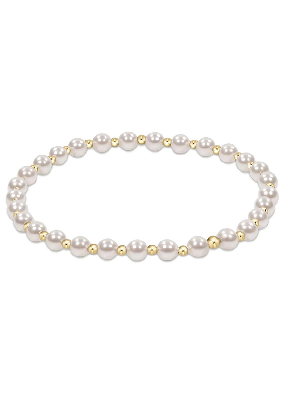 enewton Designs Classic Grateful Pattern 4mm Bead Bracelet - Pearl