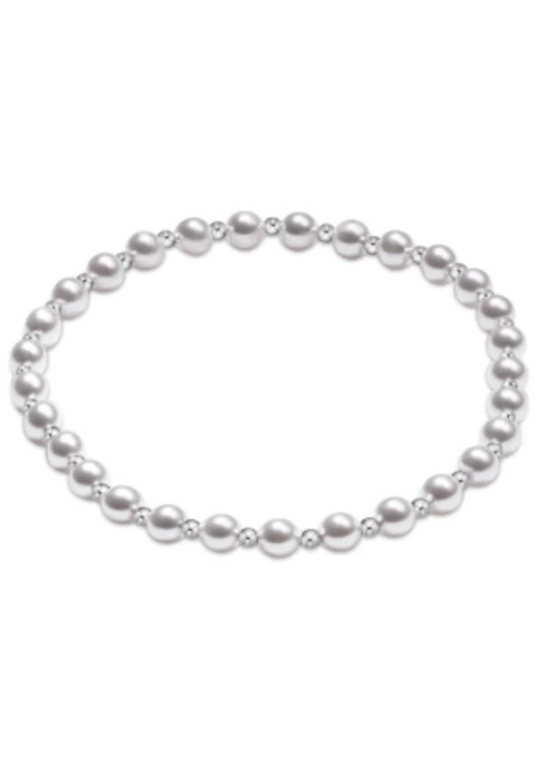 enewton Designs Classic Grateful Pattern Sterling 4mm Bead Bracelet - Pearl