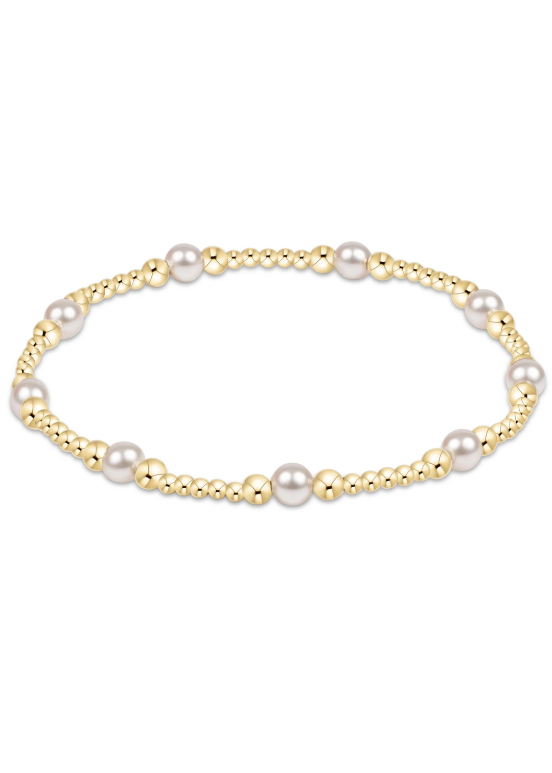 enewton Design Classic Purpose Pattern 4mm Bead Bracelet - Pearl