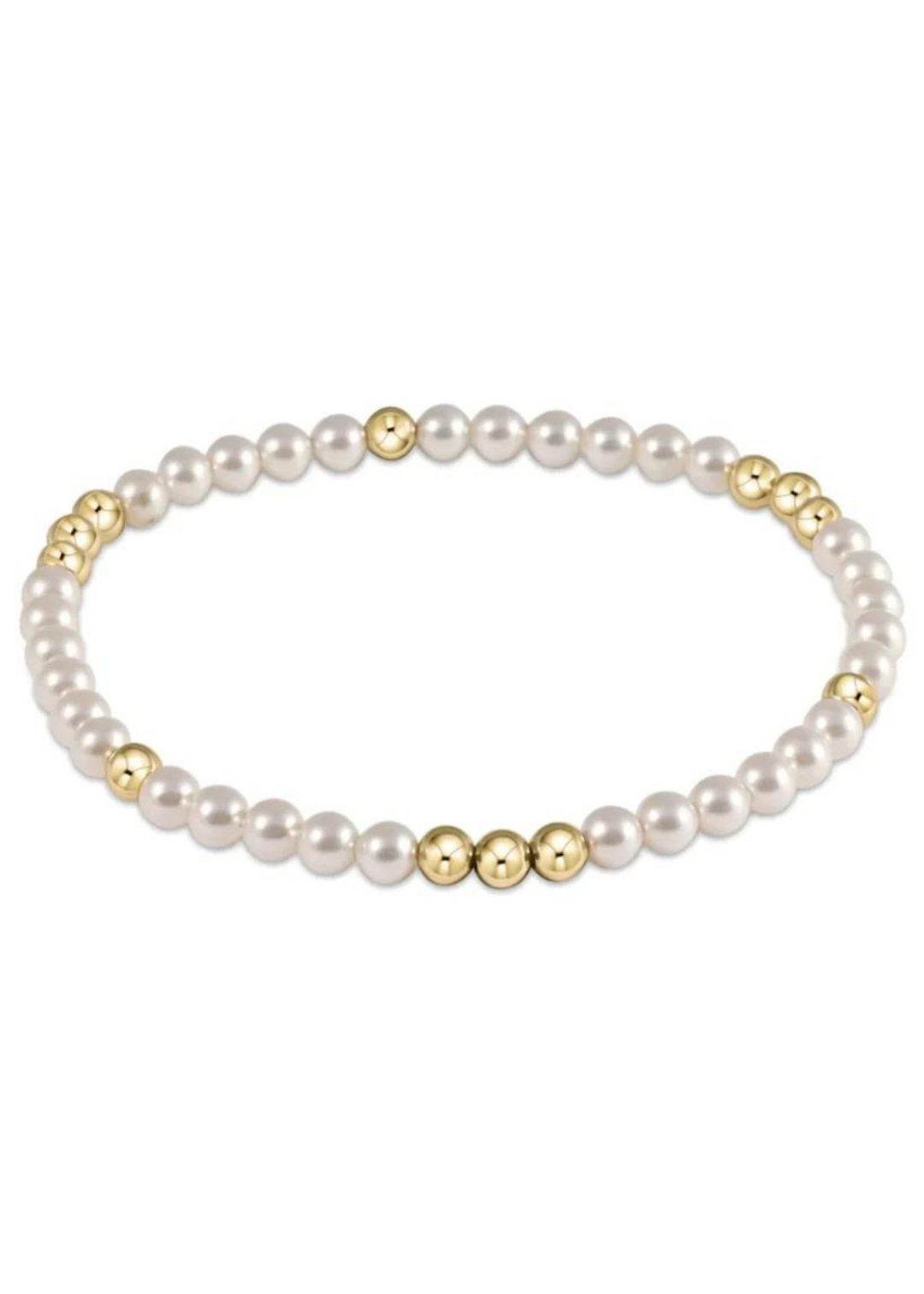 enewton Designs Worthy Pattern 3mm Bead Bracelet - Pearl