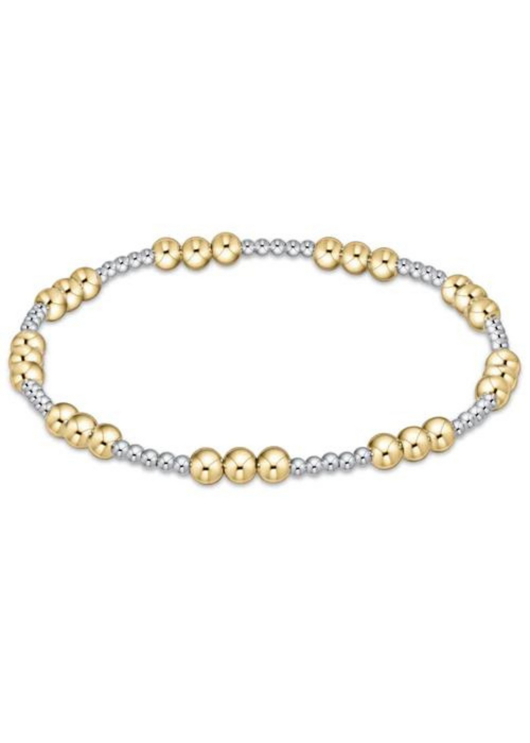 enewton Designs Classic Joy Pattern 4mm Bead Bracelet - Mixed Metal
