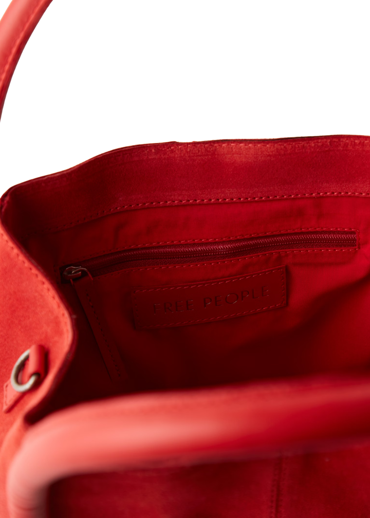 Free People Barlow Bucket Bag - Goji