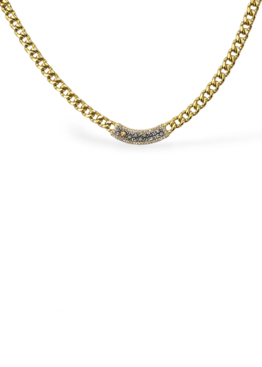 Tat2 Designs Gold Soleil ID Necklace