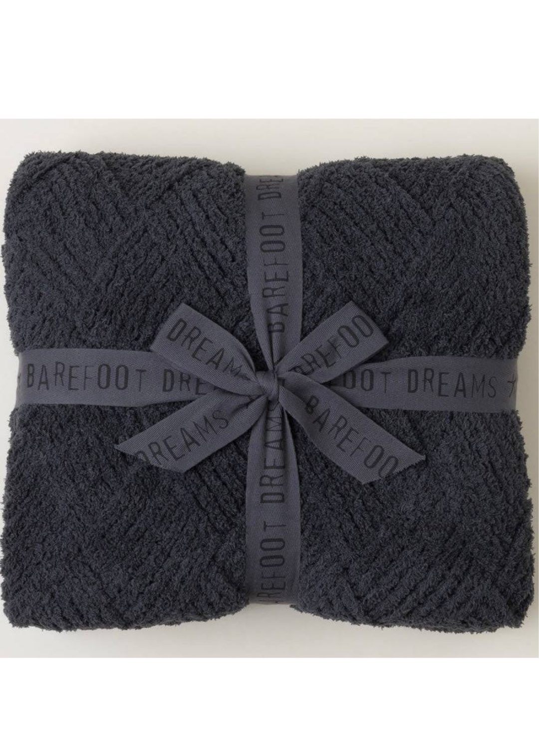 Barefoot Dreams CozyChic Diamond Weave Blanket - Carbon