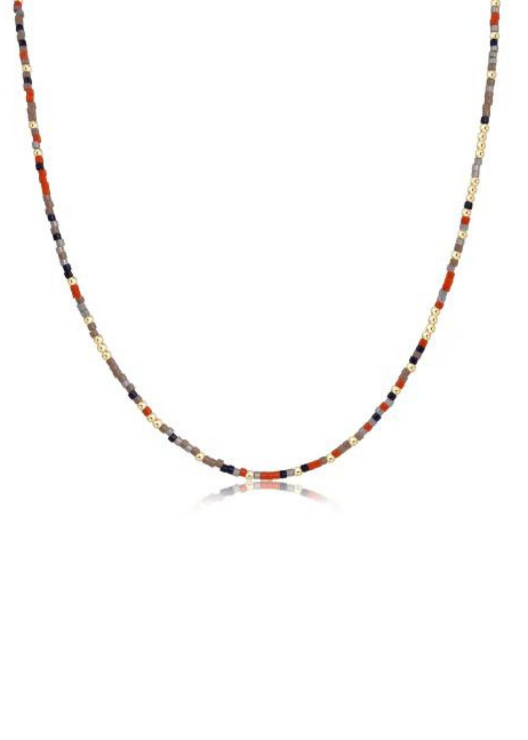 Enewton design Hope Unwritten Choker Necklace, 15-inch, featuring a colorful "give 'em pumpkin to talk about" pattern with gold and orange accents.