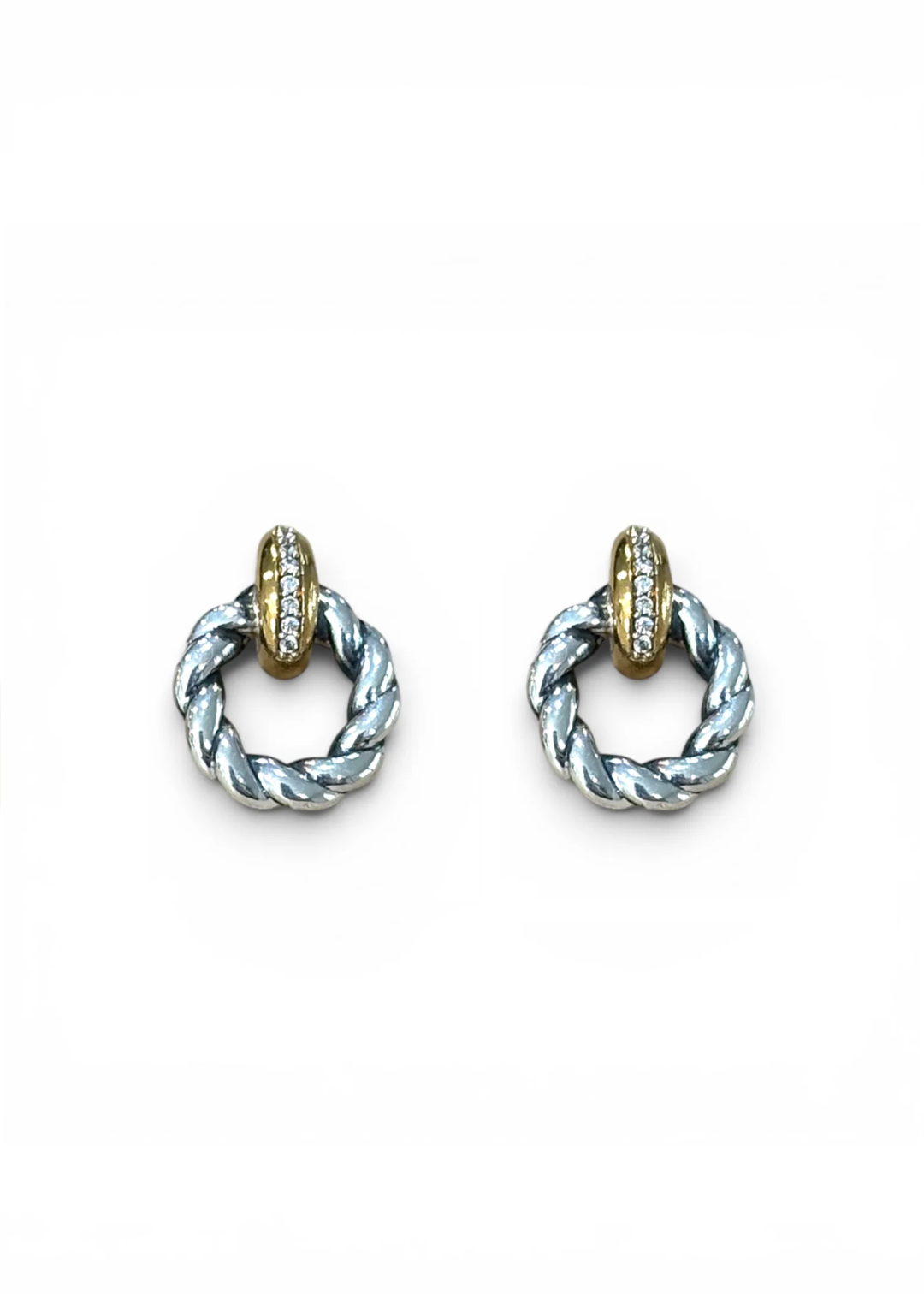 Tat2 Designs Two-Tone Veda Twist Earrings
