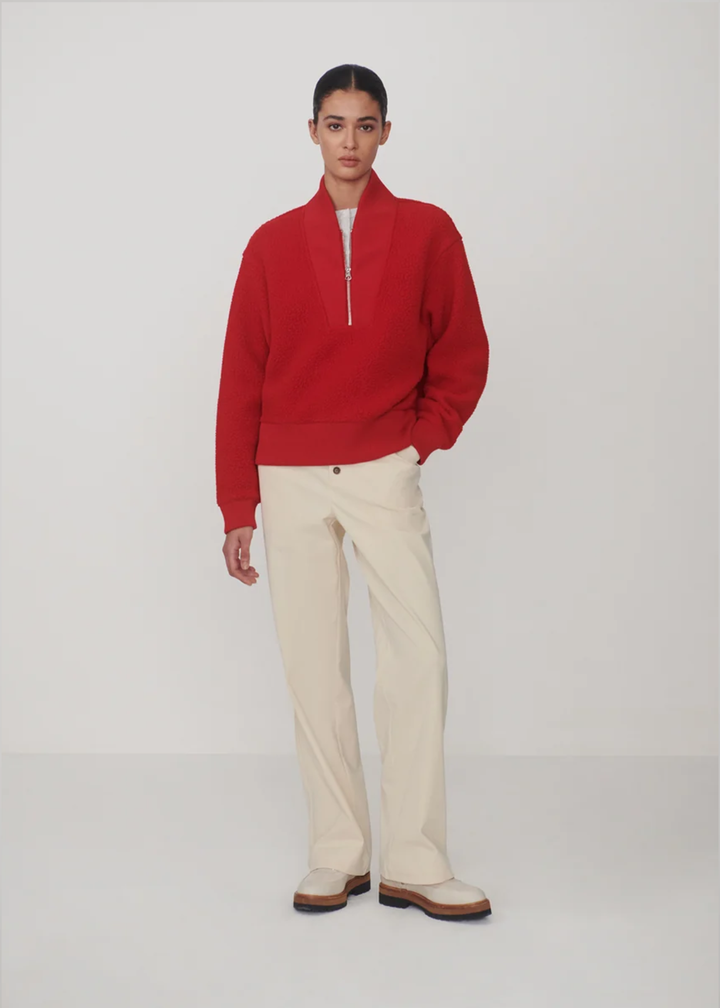 Varley Mumford Half Zip Fleece - Washed Red