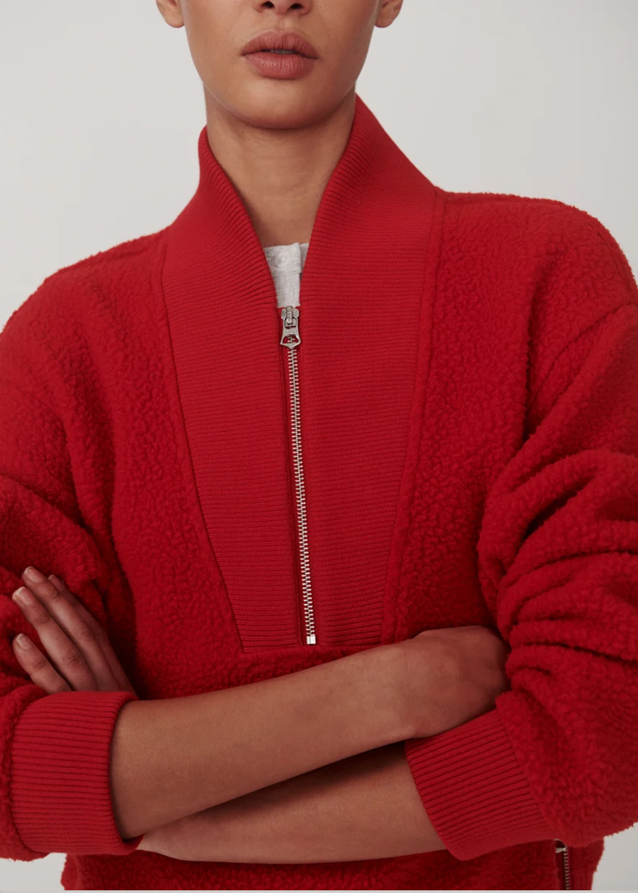 Varley Mumford Half Zip Fleece - Washed Red