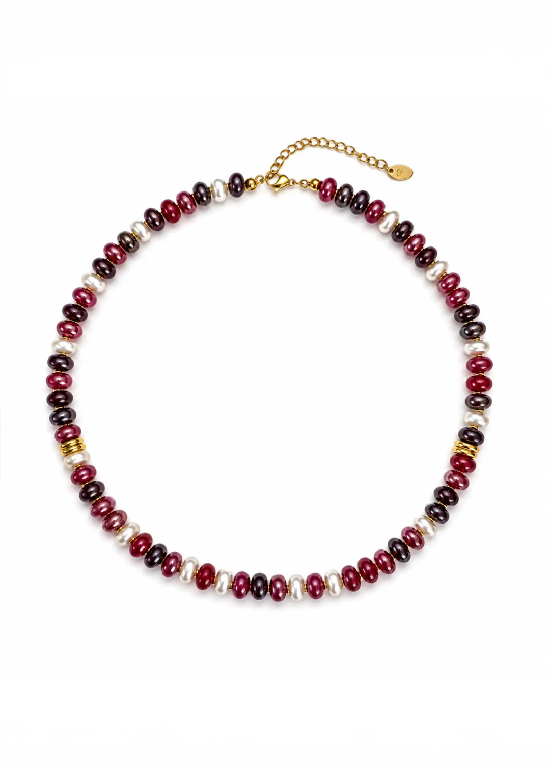 Color Garden Beaded Necklace – Bordeaux Pearl