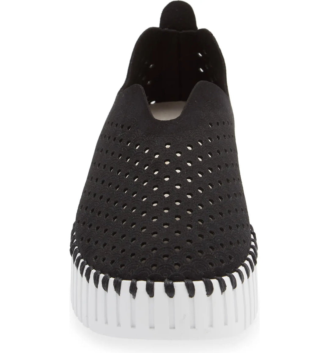 Ilse Jacobsen Tulip Perforated Slip-On Platform in Black