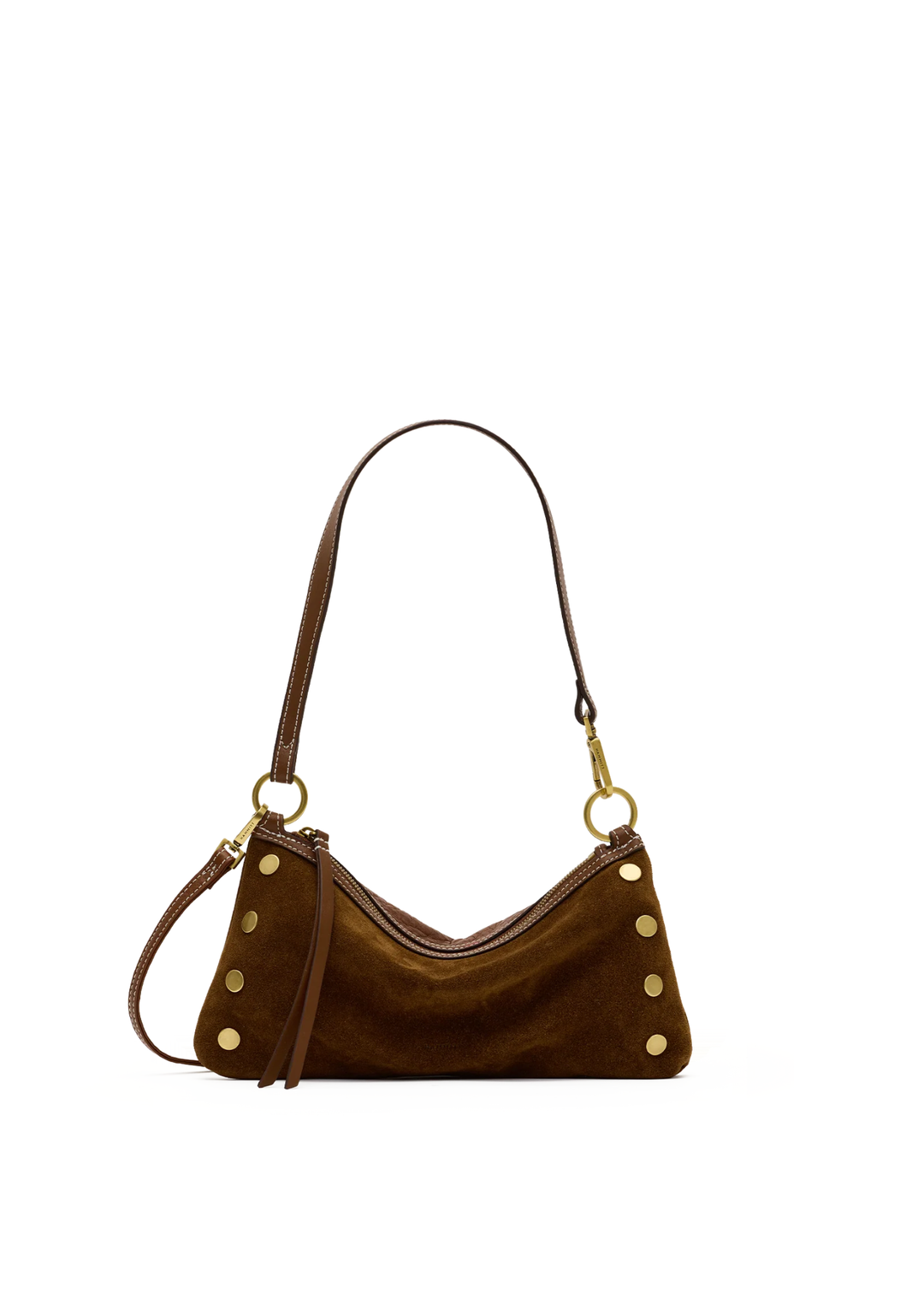 Hammitt Kyle Handbag - Cinnamon Suede/Antique Gold