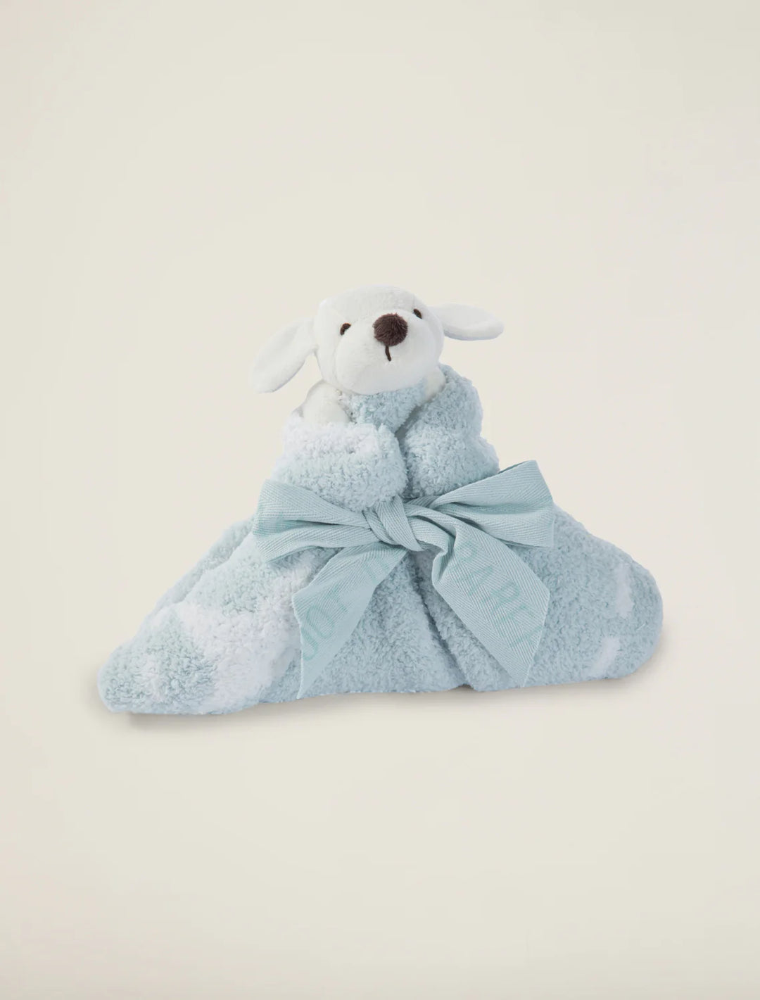 Barefoot Dreams CozyChic Dream Buddie - Aqua Ice/White Puppy