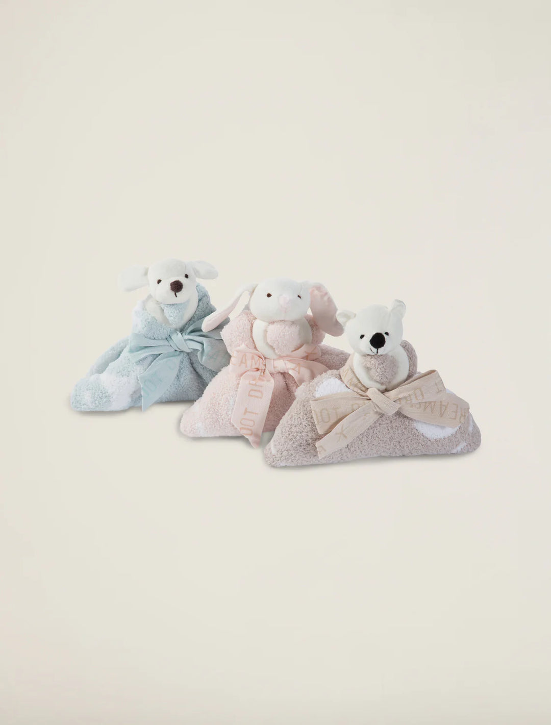 Barefoot Dreams CozyChic Dream Buddie - Aqua Ice/White Puppy