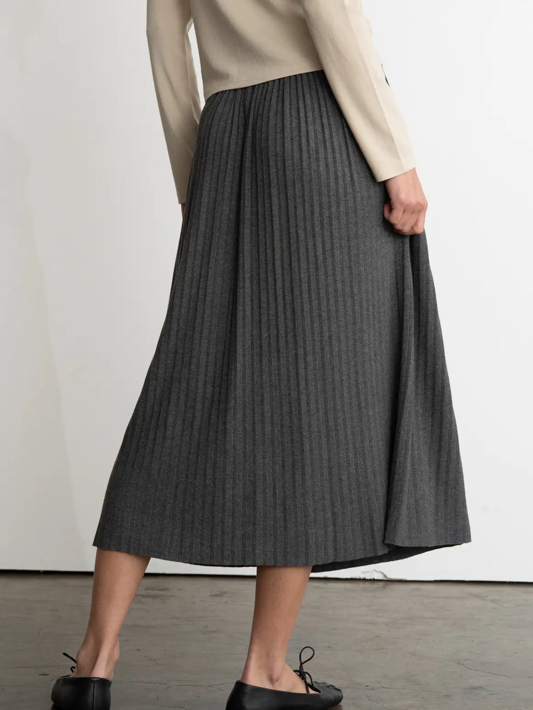 Carley Pleated Midi Skirt