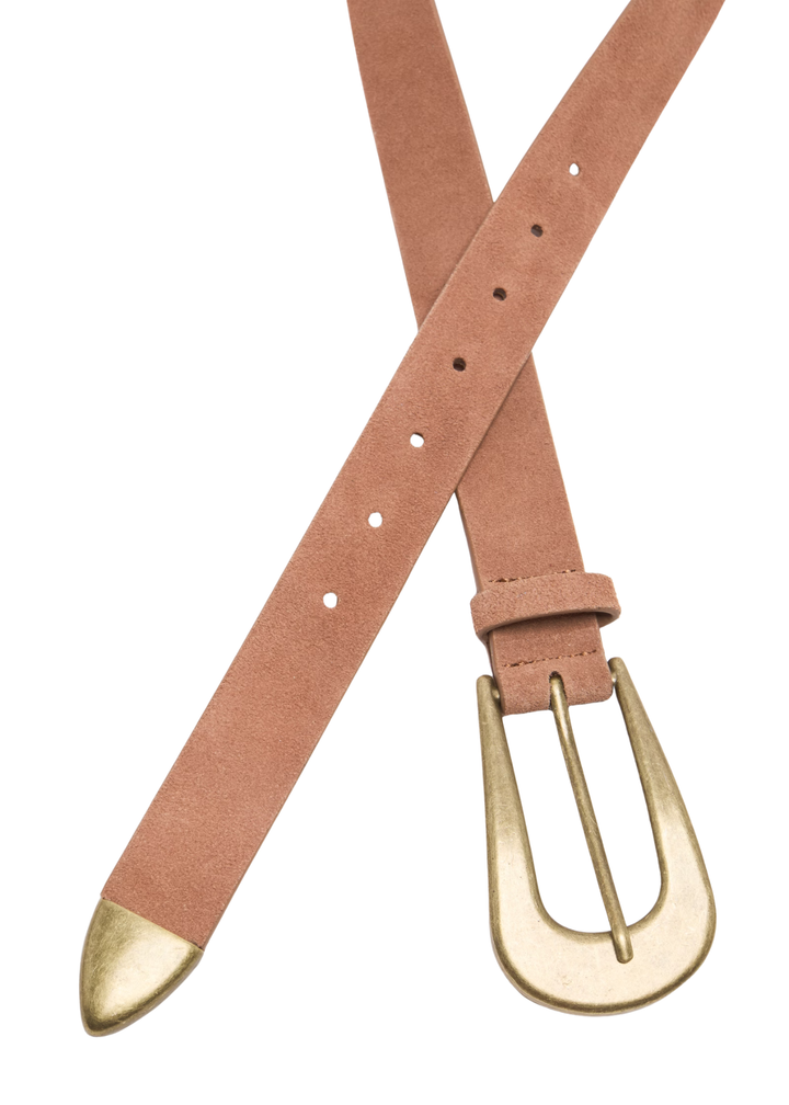 Free People Cannon Suede Belt - Cognac