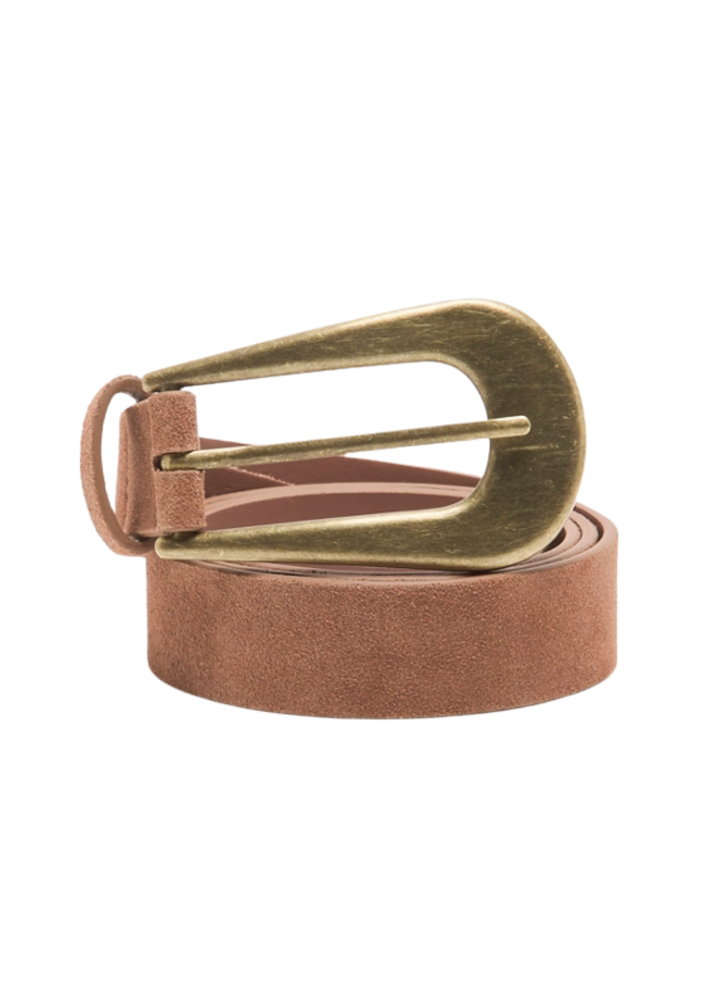 Free People Cannon Suede Belt - Cognac