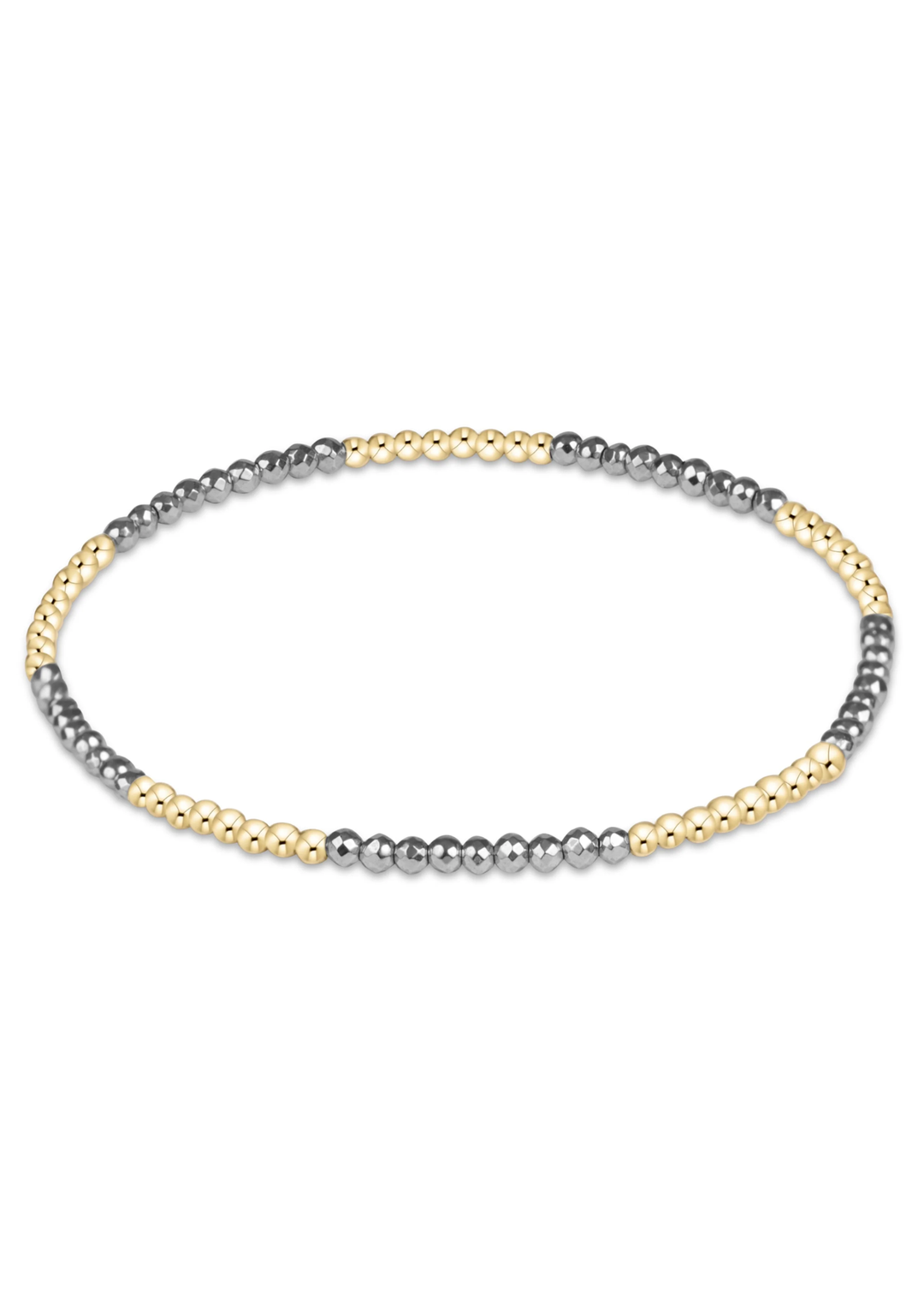 enewton Designs Blissful Silver Faceted Hematite 2mm Bracelet