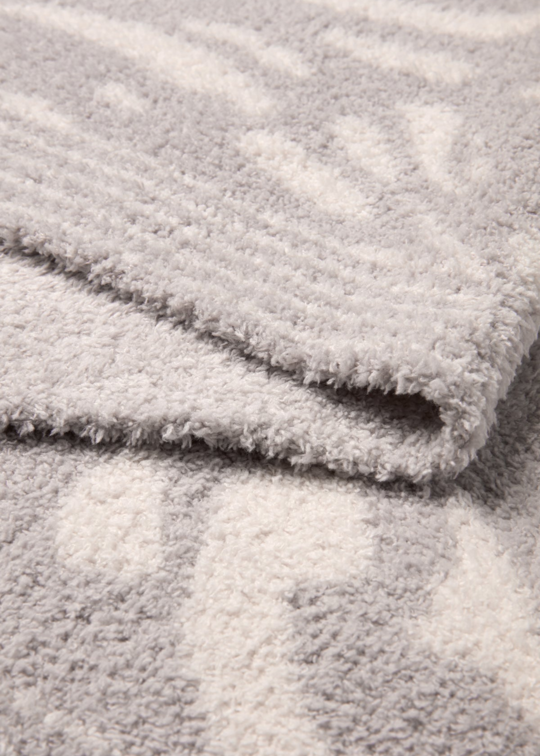 Grey and cream animal print blanket 