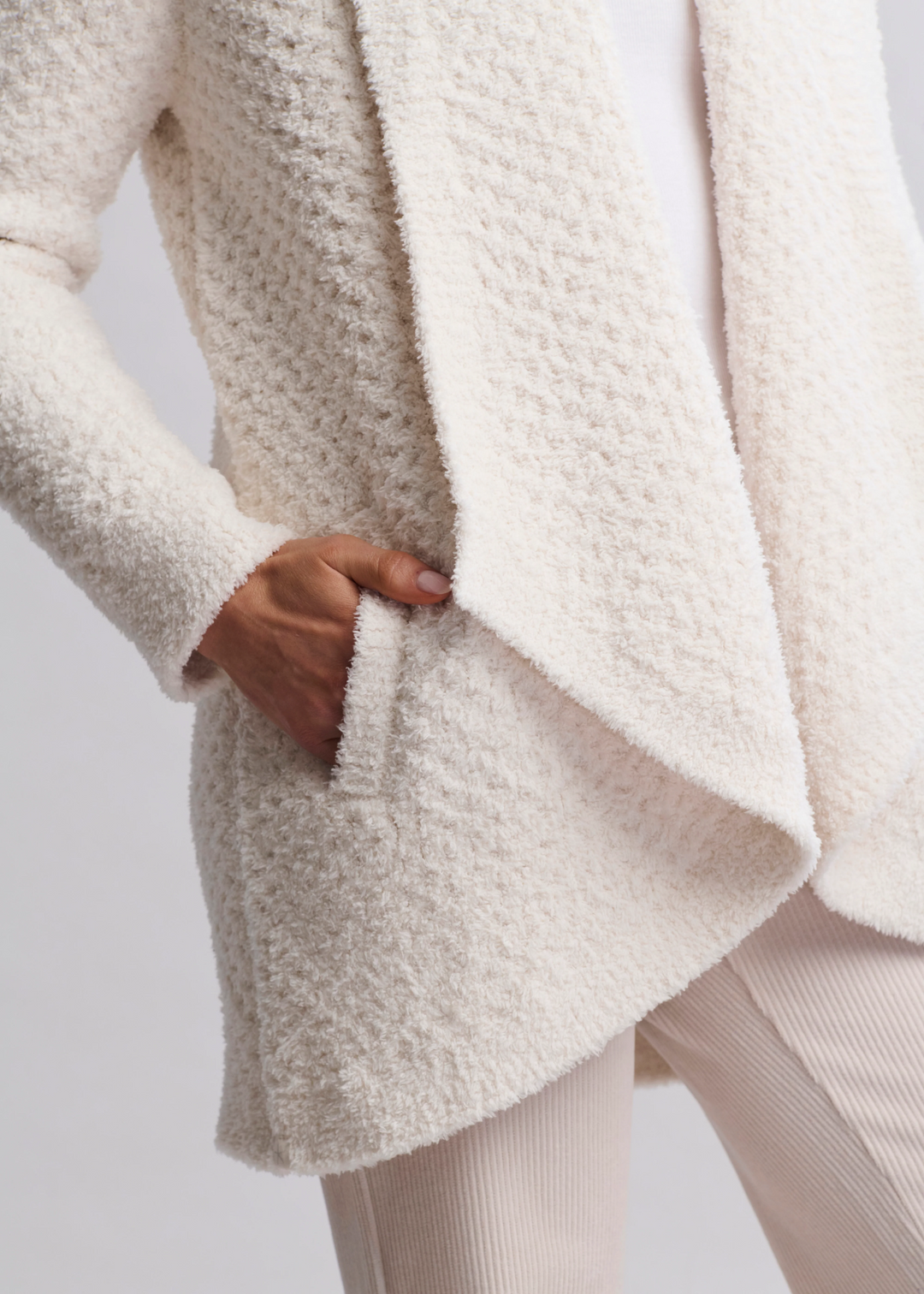Barefoot Dreams CozyChic Honeycomb Shawl Cardigan