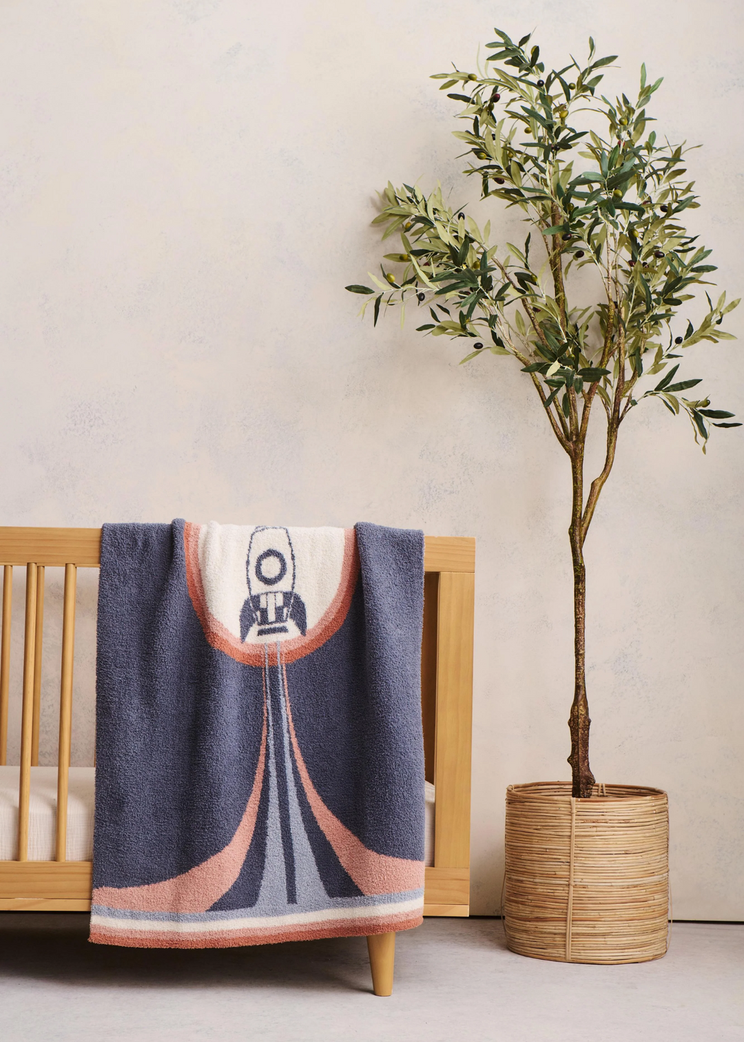 Barefoot Dreams CozyChic Spaceship Stroller Blanket