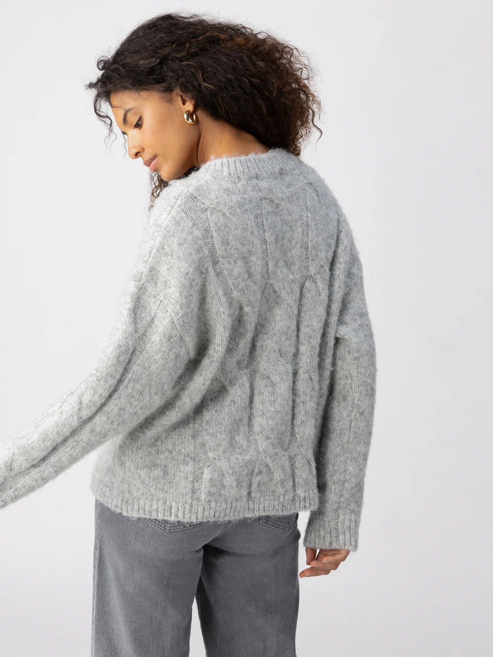 Sanctuary Clothing Cable Crew Sweater