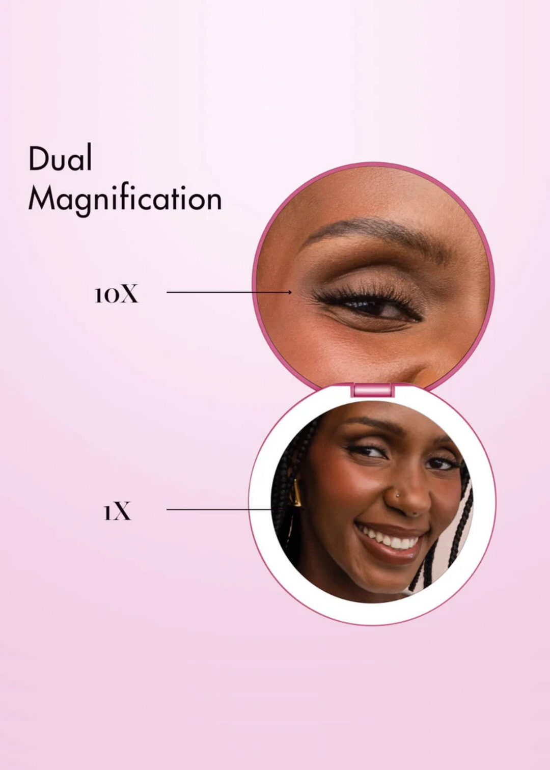 Compact Mirror with LED Lights