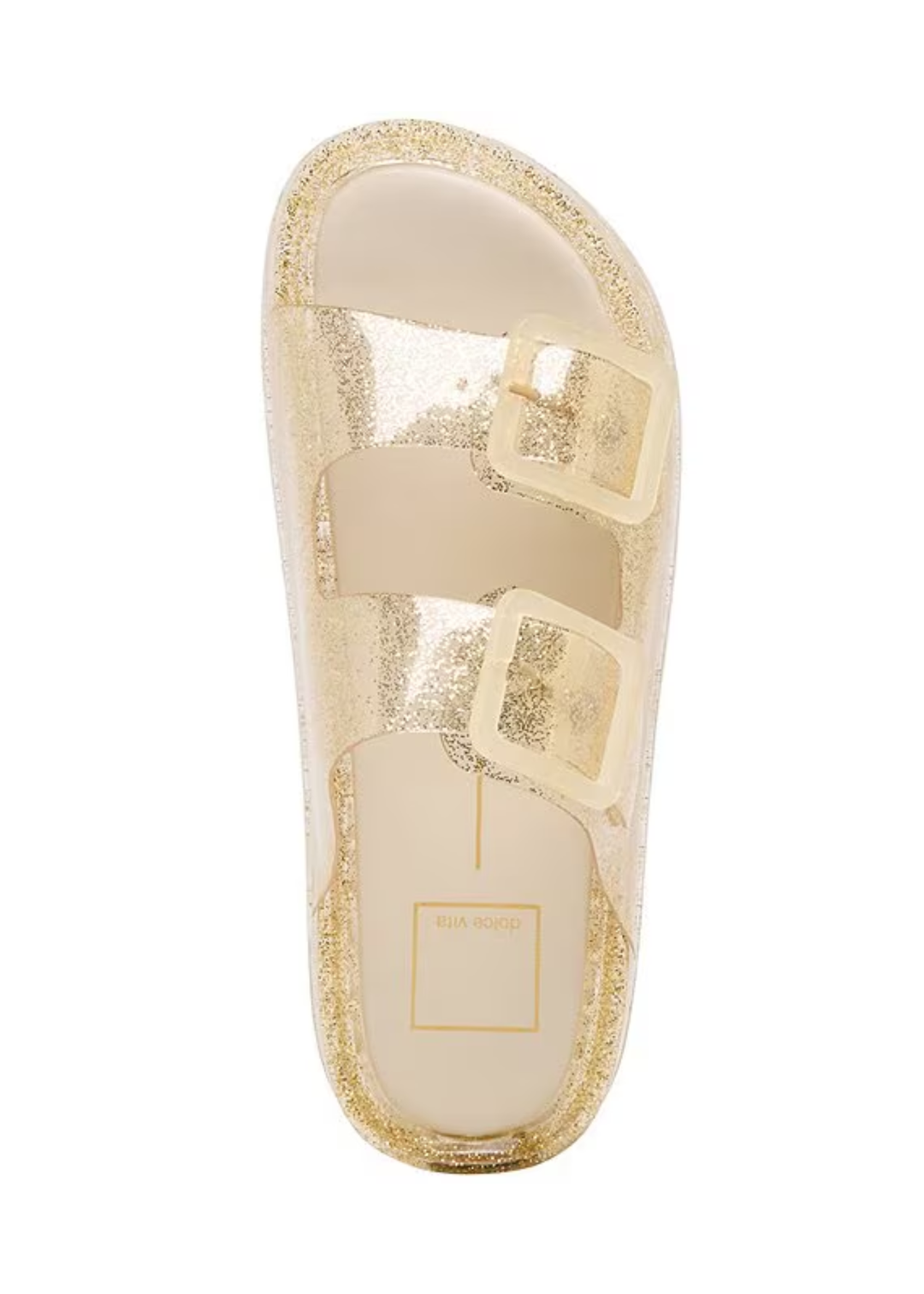 Gold speckled plastic sandal
