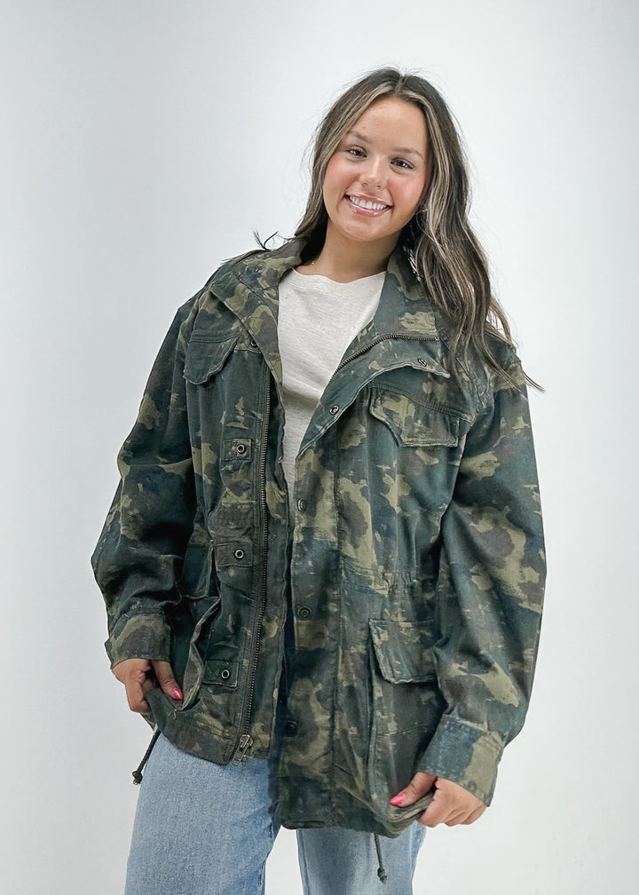 Free People Arya Utility Camo Jacket