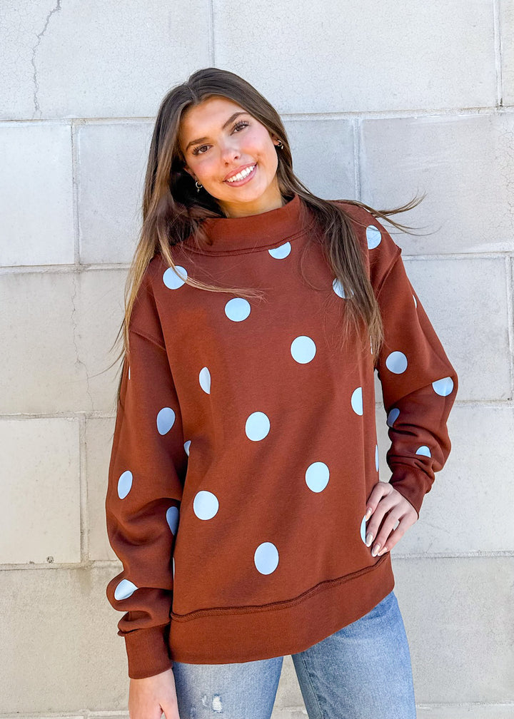 Good Day 2-Sided Mock Neck Sweatshirt