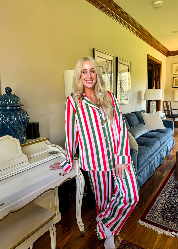 Show Me Your Mumu Classic Pj Set - Jolly Stripes Silky