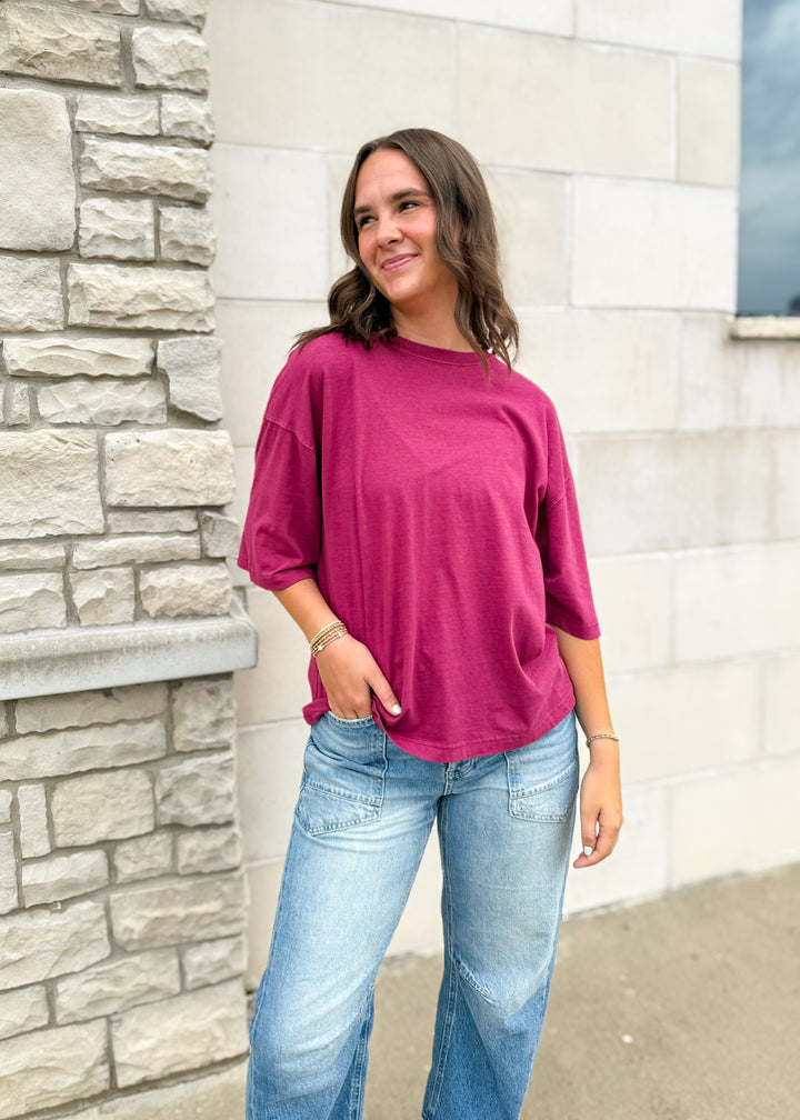 We The Free Perfect Oversized Tee - Glass Roses