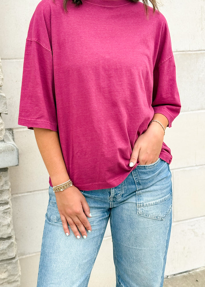 We The Free Perfect Oversized Tee - Glass Roses