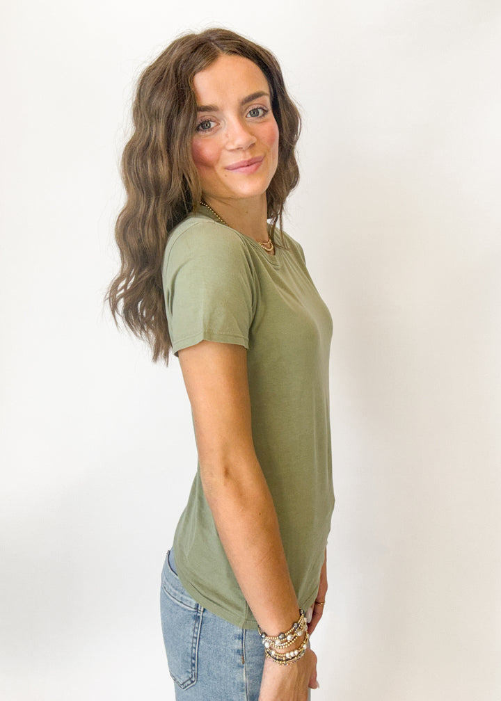 Project Social T You Got It Washed Baby Tee - Sage Leaf