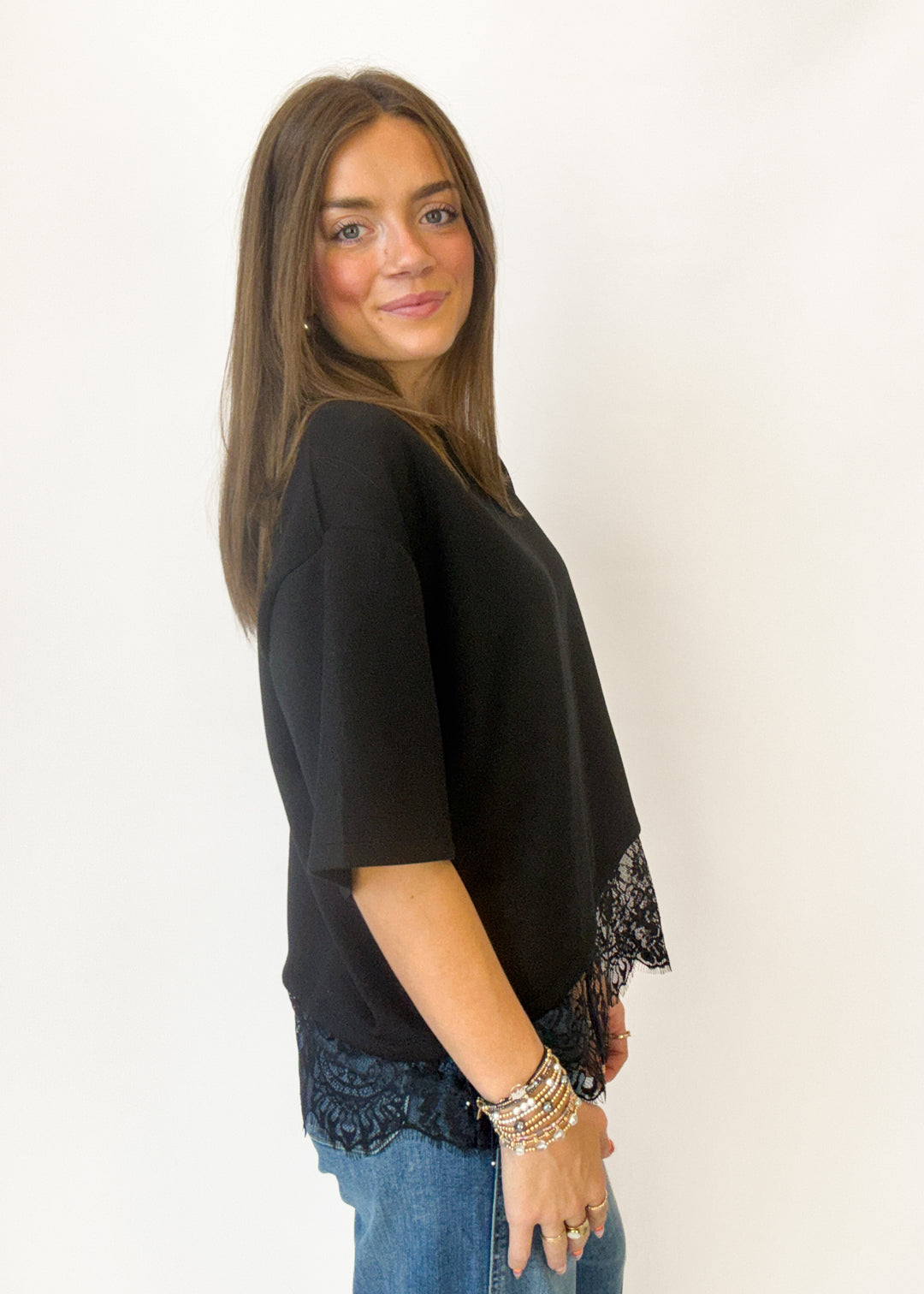 Lovely Lace Top - Black