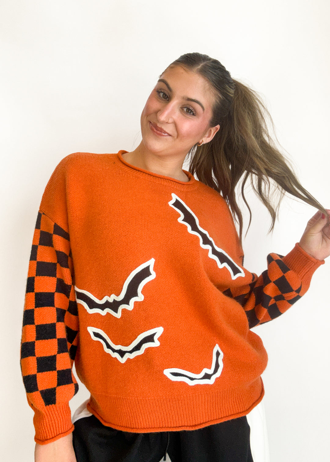 Checkered Spooky Sweater