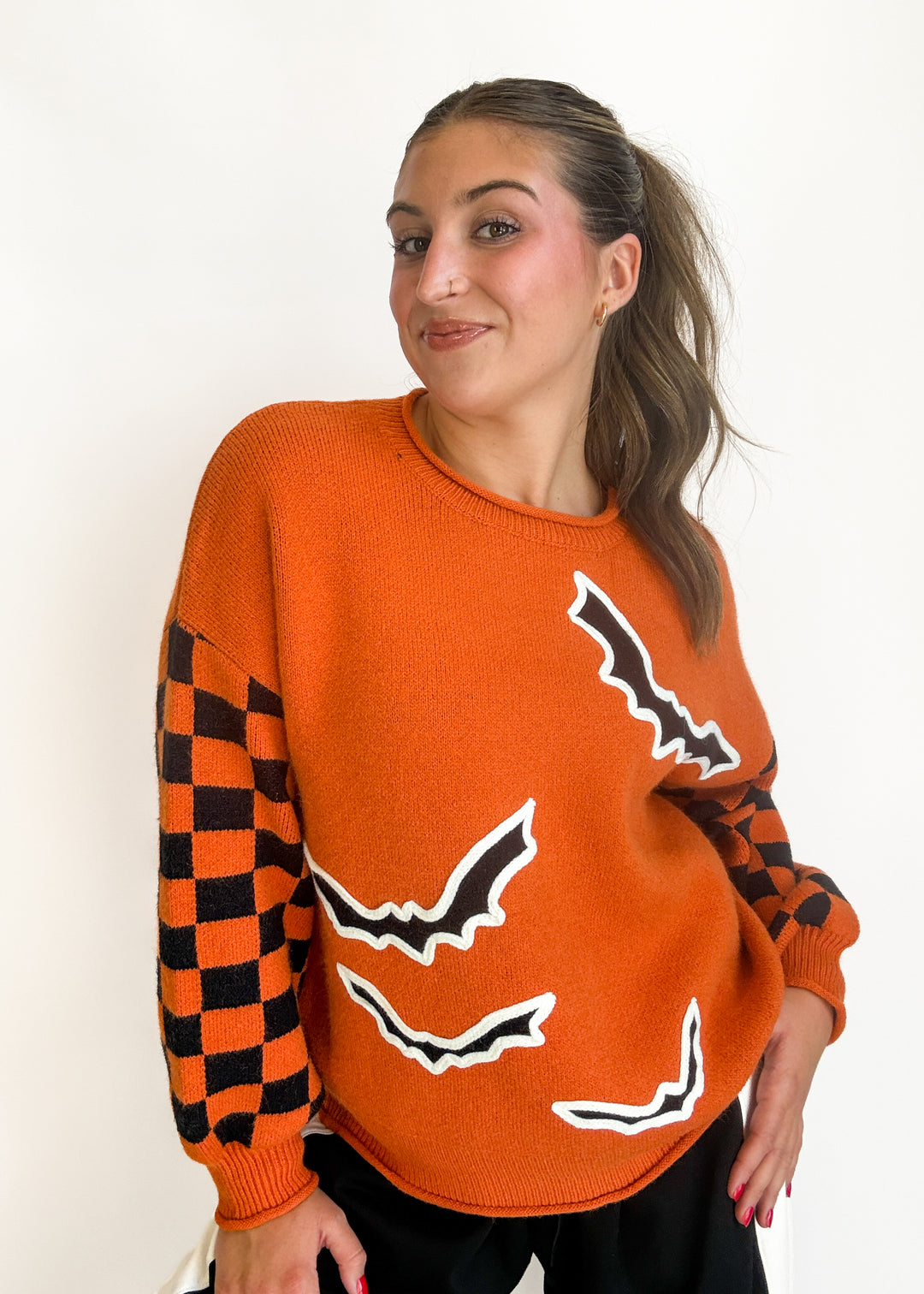 Checkered Spooky Sweater