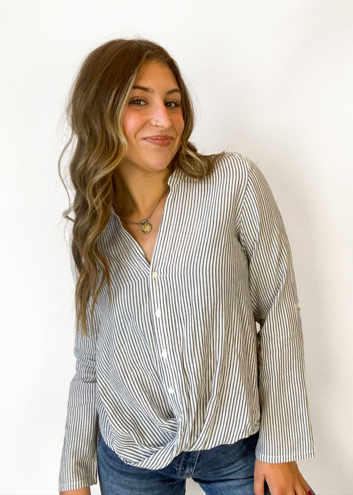 Tina Striped Button Down