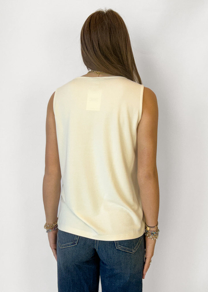 Amelia Knit Tank Top - Winter White