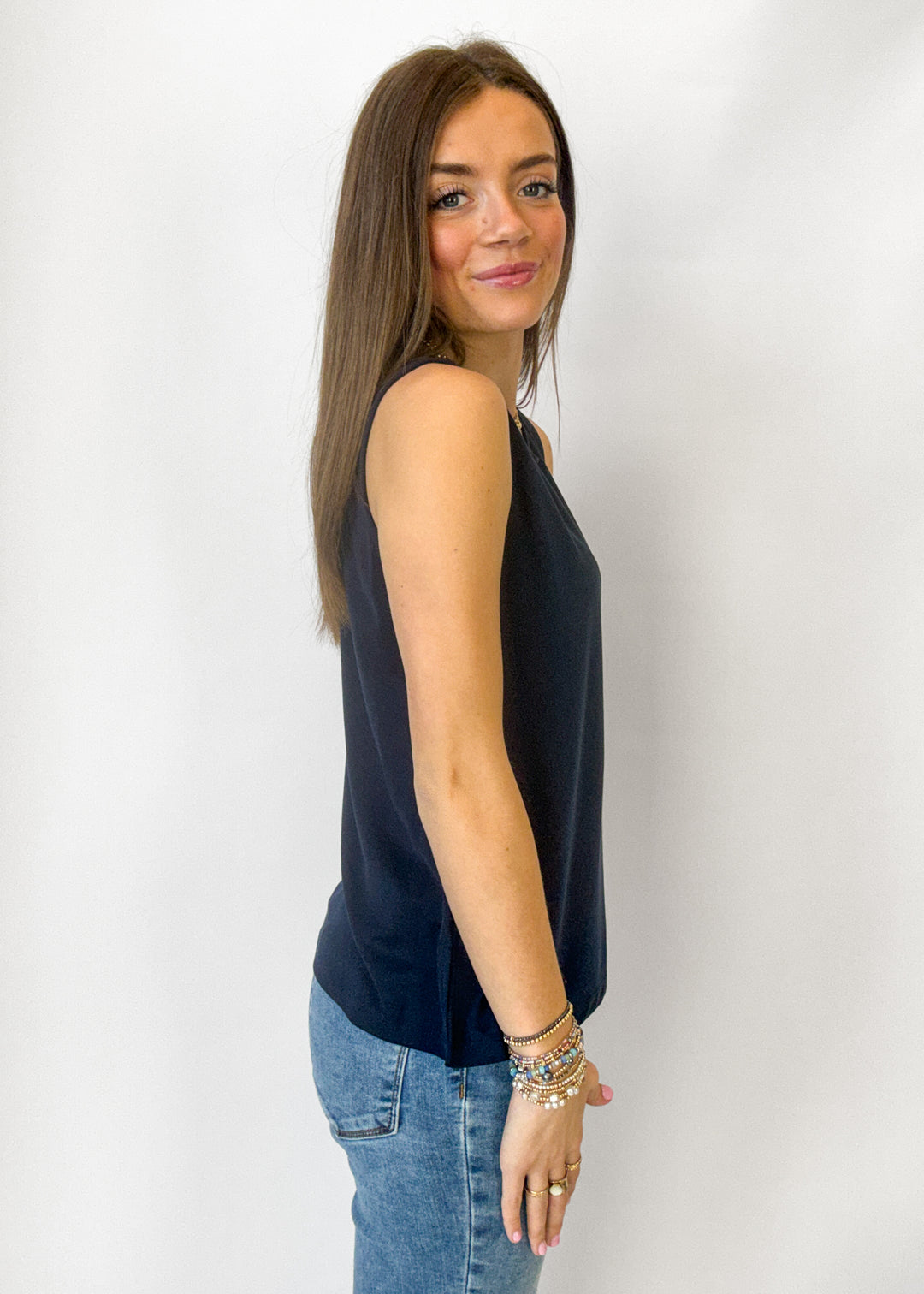 Amelia Knit Tank Top - Midnight