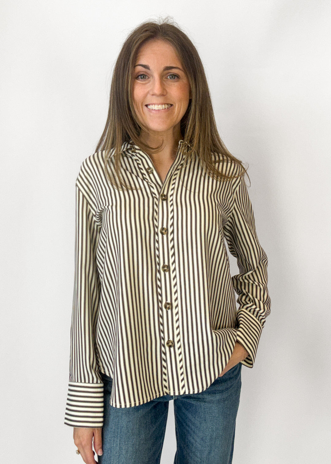 Chloe Striped Button Down