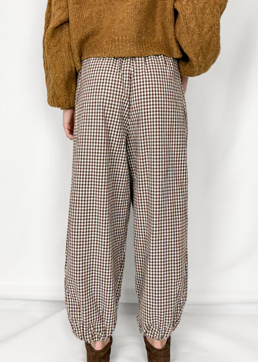 Jesse Gingham Barrel Pants