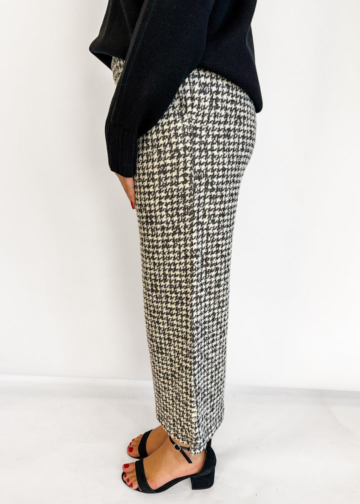 Casey Wide Leg Pants - Houndstooth