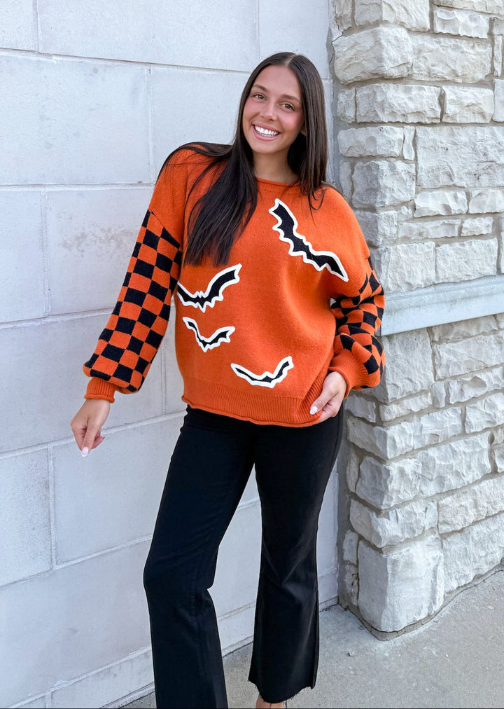 Checkered Spooky Sweater