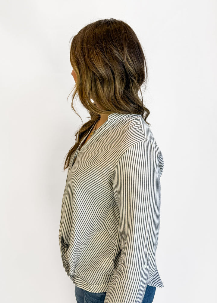 Tina Striped Button Down