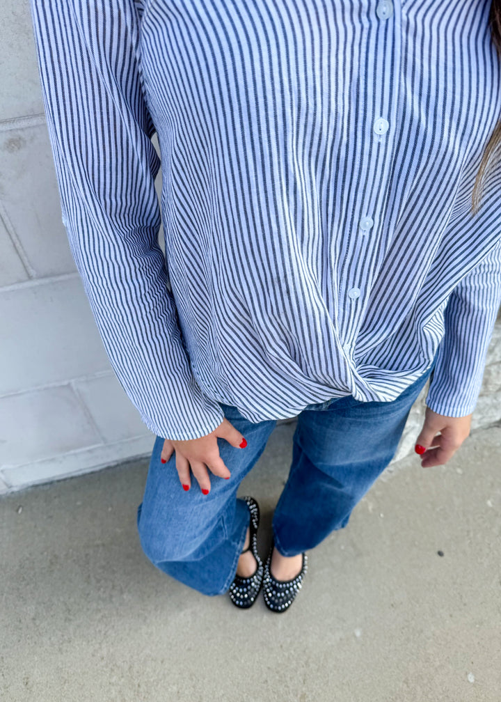 Tina Striped Button Down