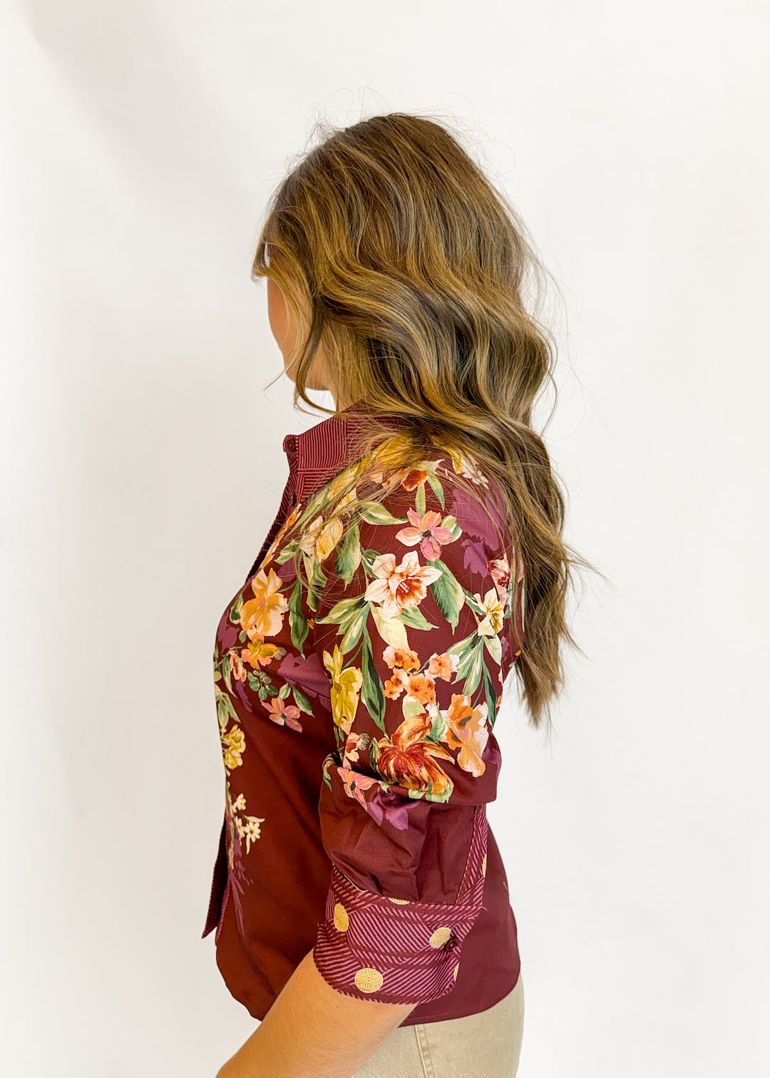Beth Floral Button Down