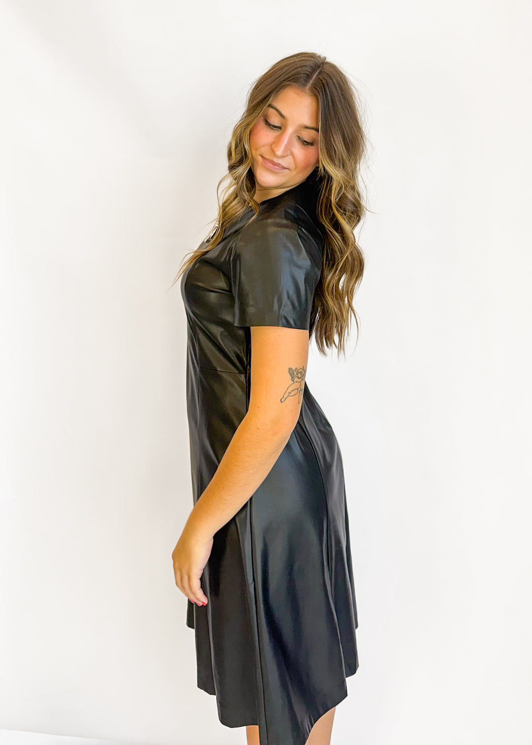 Britt Faux Leather Dress