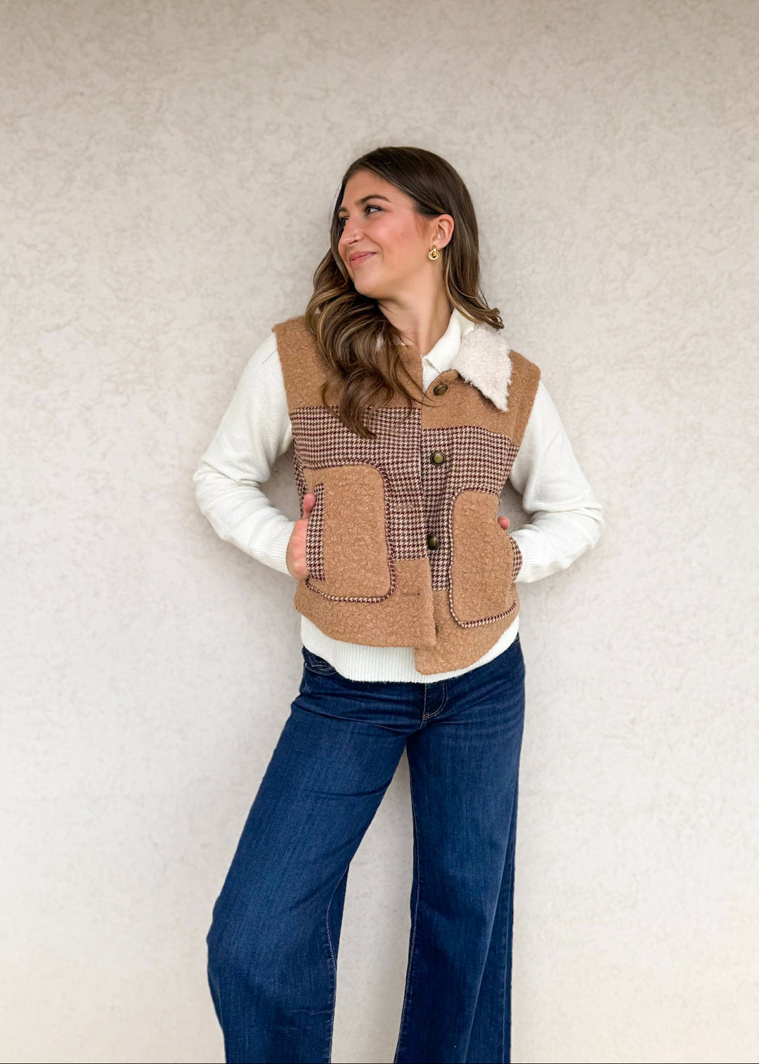 Ellie Fur Collar Vest
